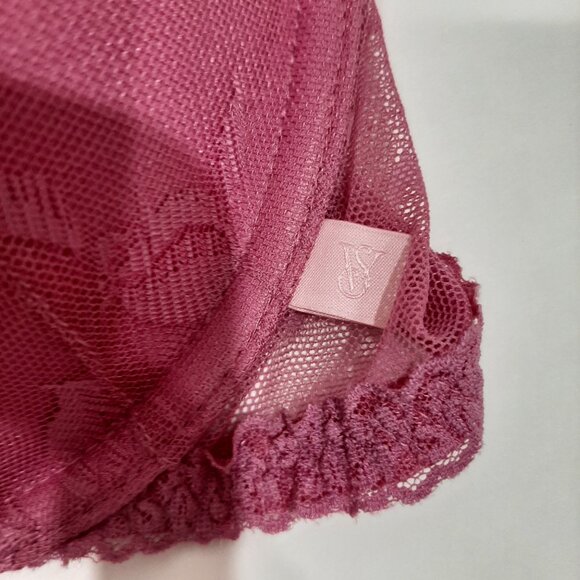 Victoria secret sheer mesh lace racerback coquette romantic fairycore hearts br - Picture 12 of 16